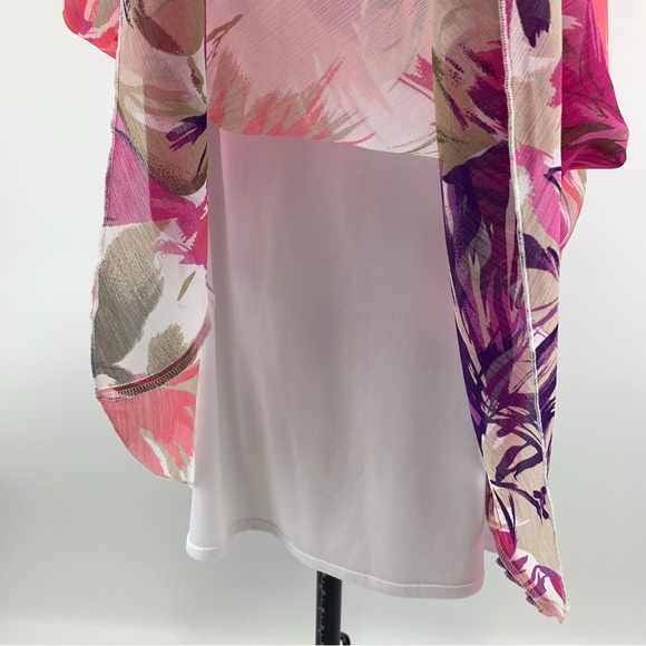 Tribal Pink Floral Patterned Lined Midi Skirt, 12 - Picture 12 of 16